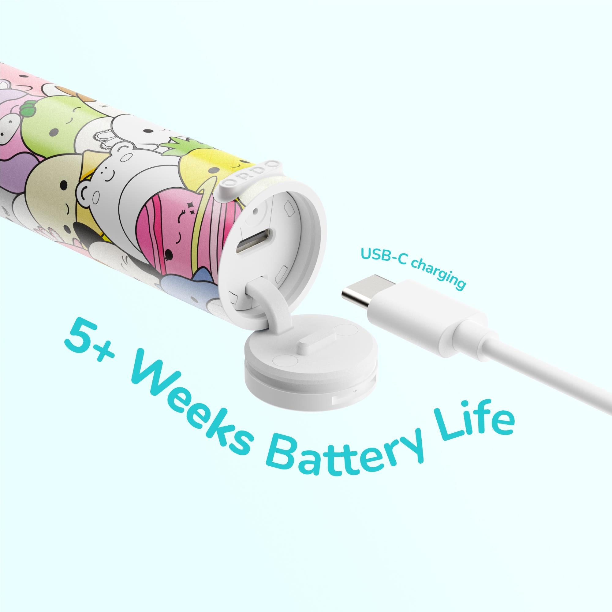 Ordo Sonic Squishmallows Rechargeable Electric Toothbrush (Squishmallows Cam & Squad)