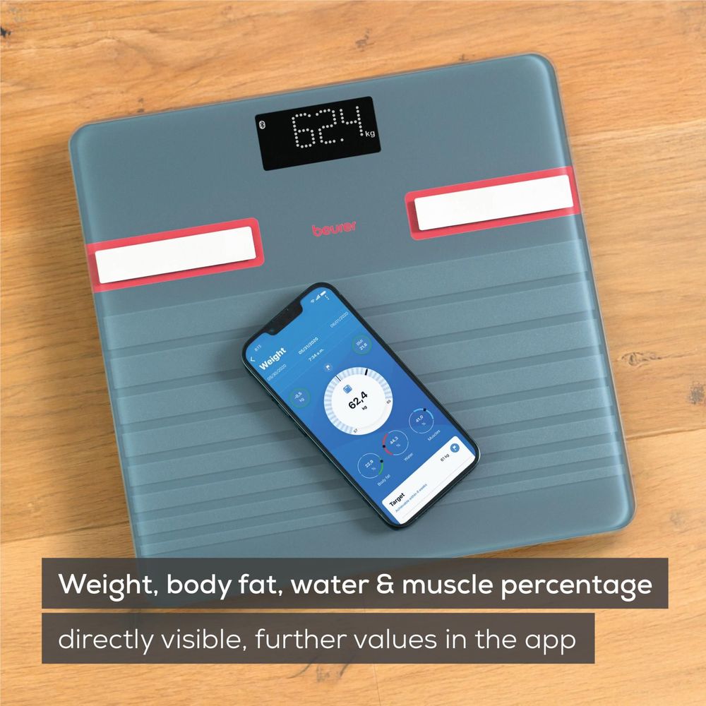 Beurer BF451 Bluetooth Glass Body Fat Scale (Ripe Cherry Limited edition)