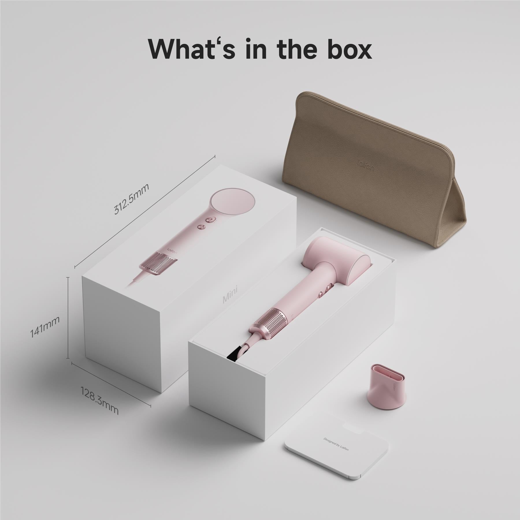 Laifen Mini High Speed Hair Dryer (Coral Pink)