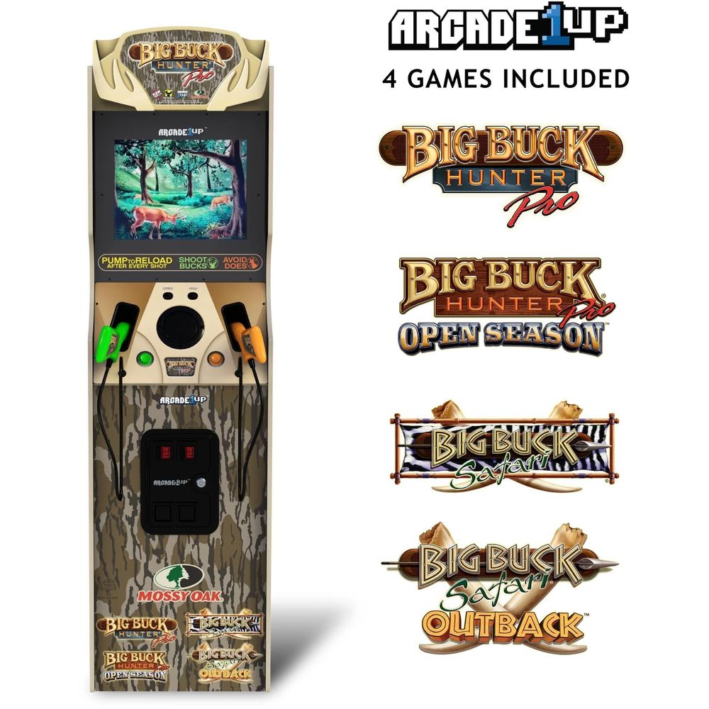 Arcade1Up Big Buck Hunter Mossy Oak Deluxe Arcade Machine