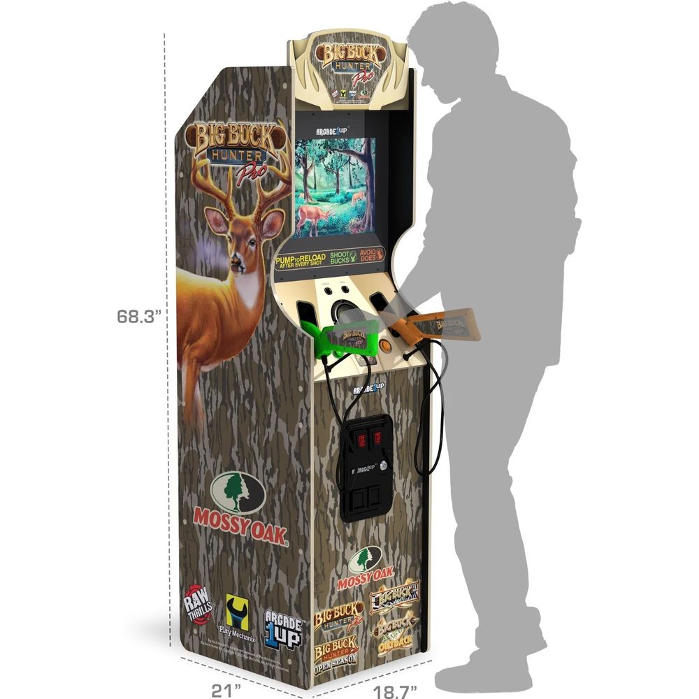 Arcade1Up Big Buck Hunter Mossy Oak Deluxe Arcade Machine