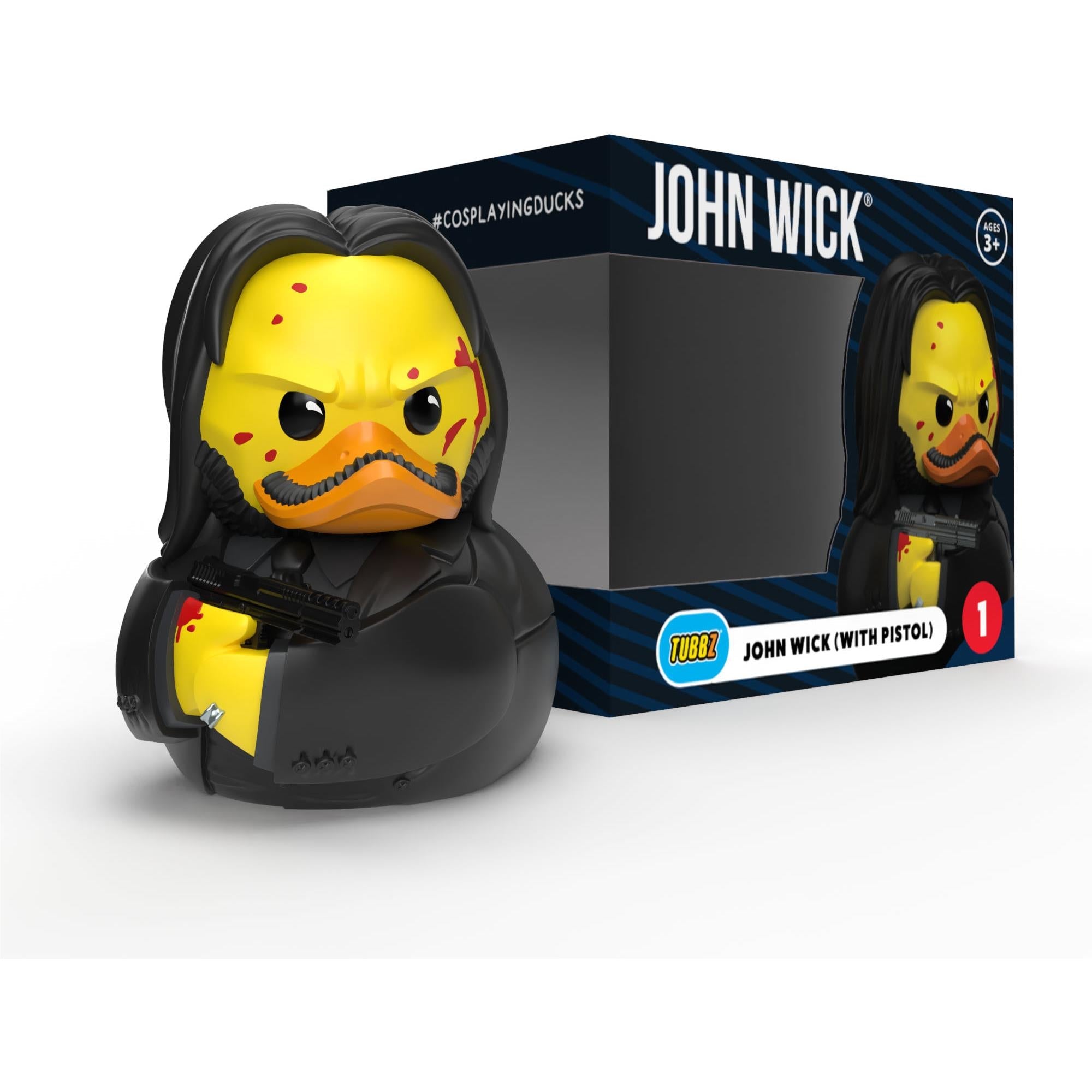 Tubbz Cosplaying Duck Collectible: Boxed (John Wick - Pistol)