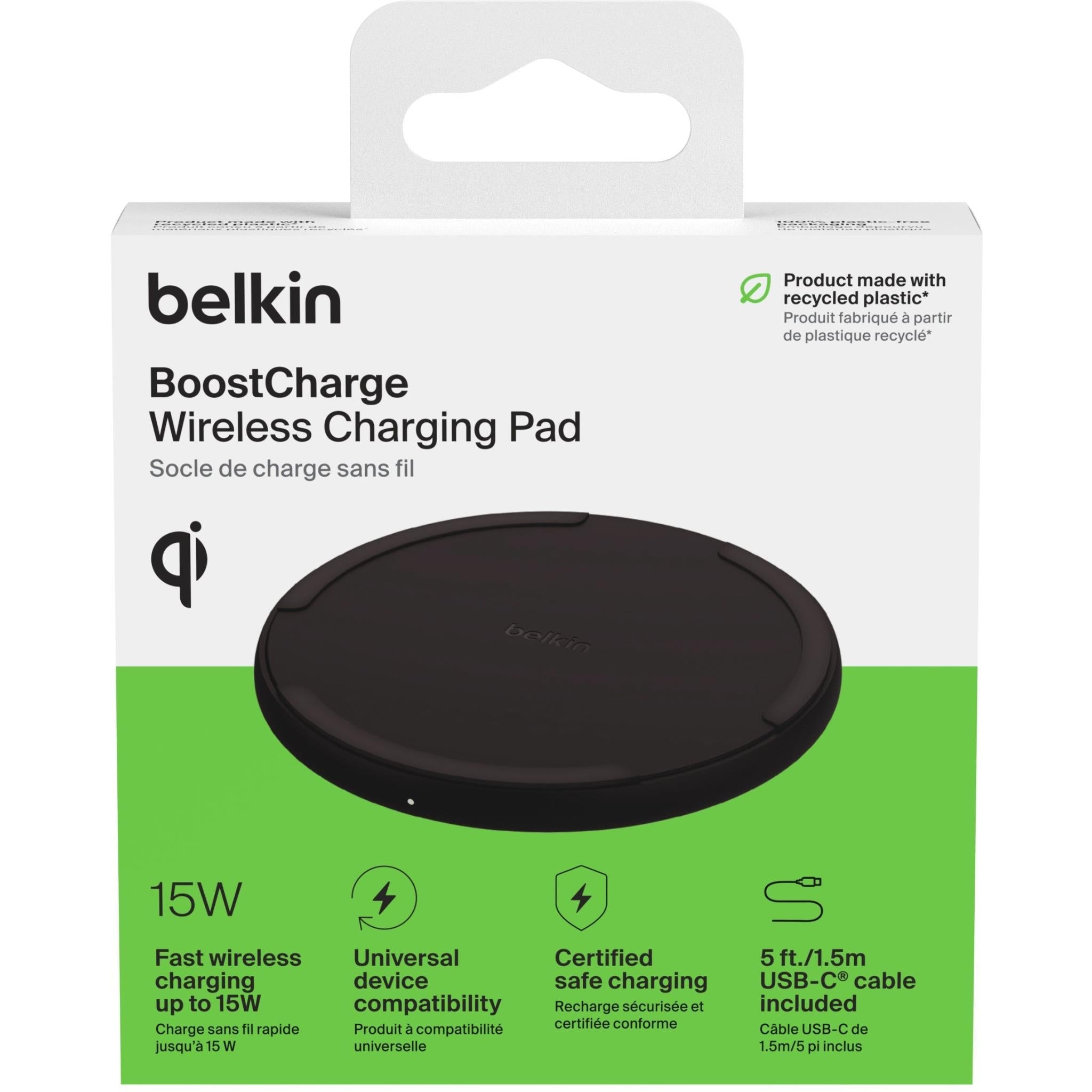 Belkin BoostCharge Wireless 15W Charging Pad (Black)