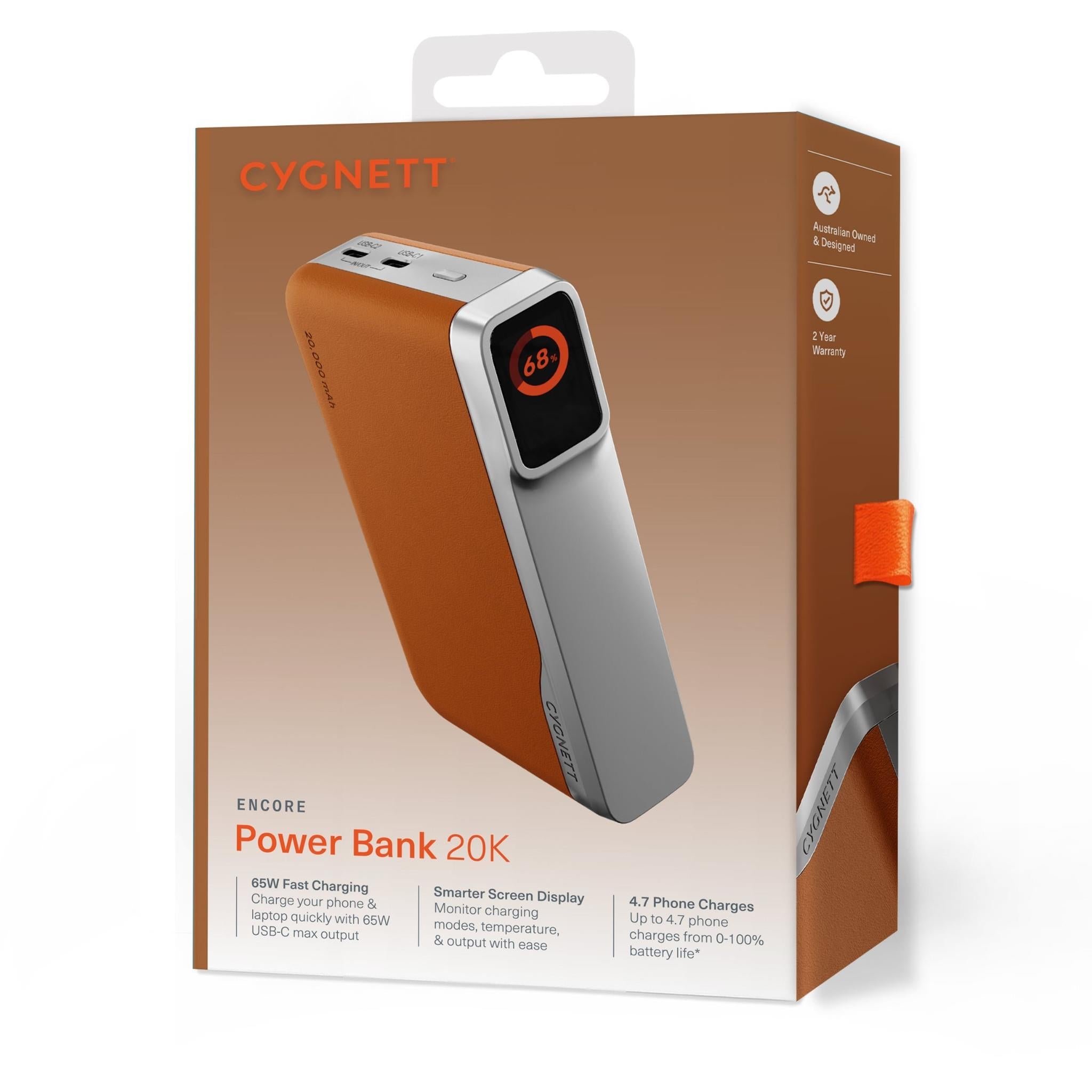 Cygnett Encore 20k Power Bank (Tan)