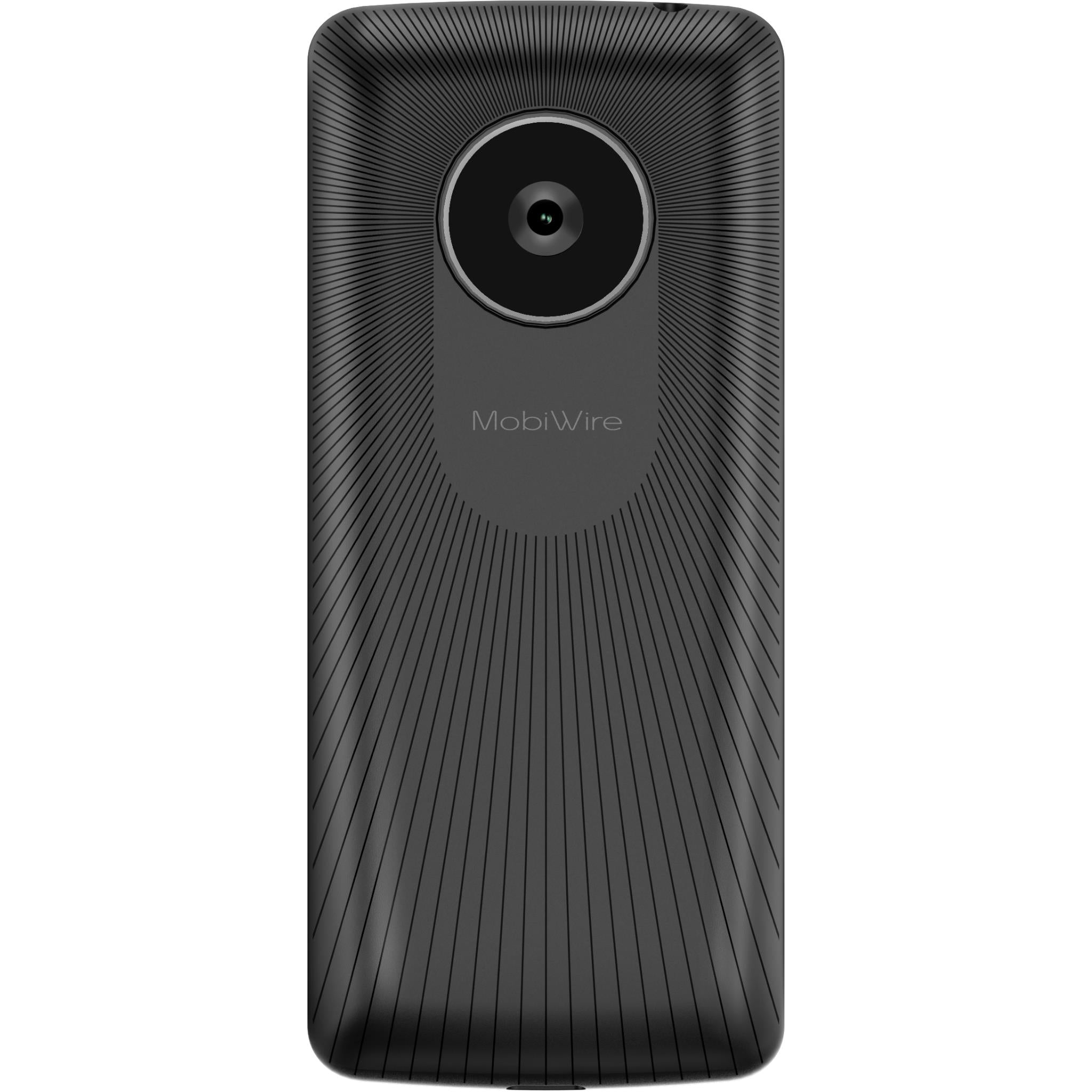 MobiWire feature phone back with camera lens