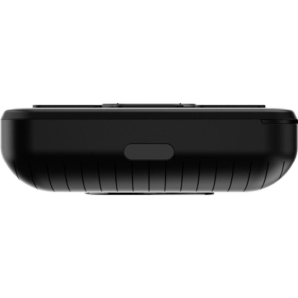 Black feature phone bottom edge with speaker openings
