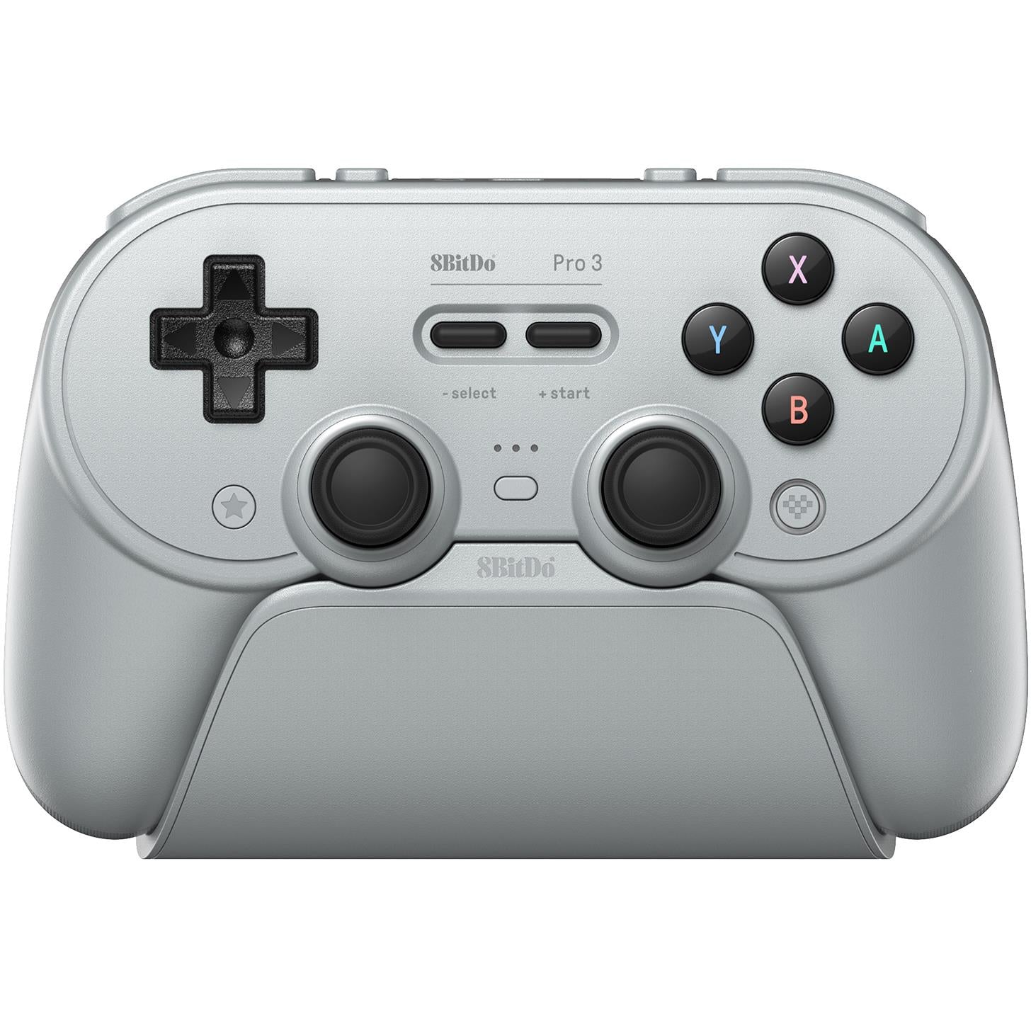8BitDo Pro 3 Bluetooth gamepad in grey with charging dock - Electronic Gaming Accessories at Tech Supply Shed NZ