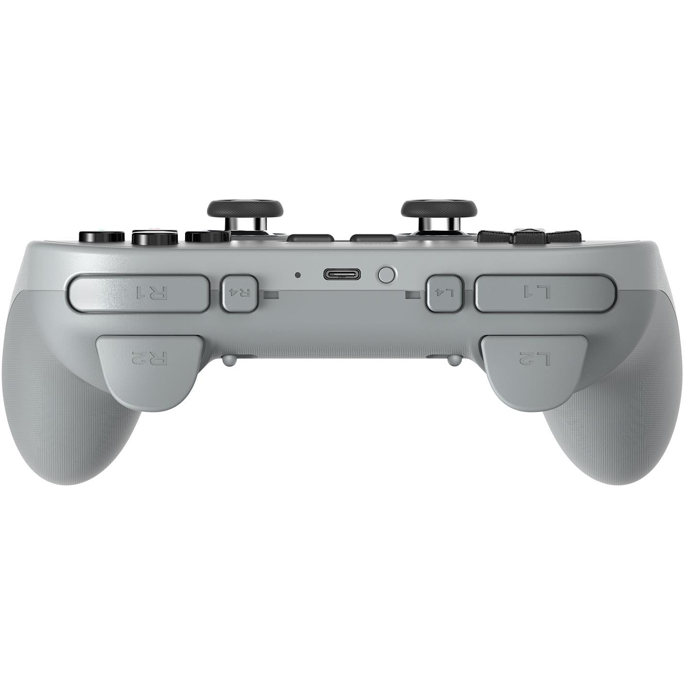 8BitDo Pro 3 Bluetooth gamepad in grey with charging dock, image 3 - Electronic Gaming Accessories at Tech Supply Shed NZ
