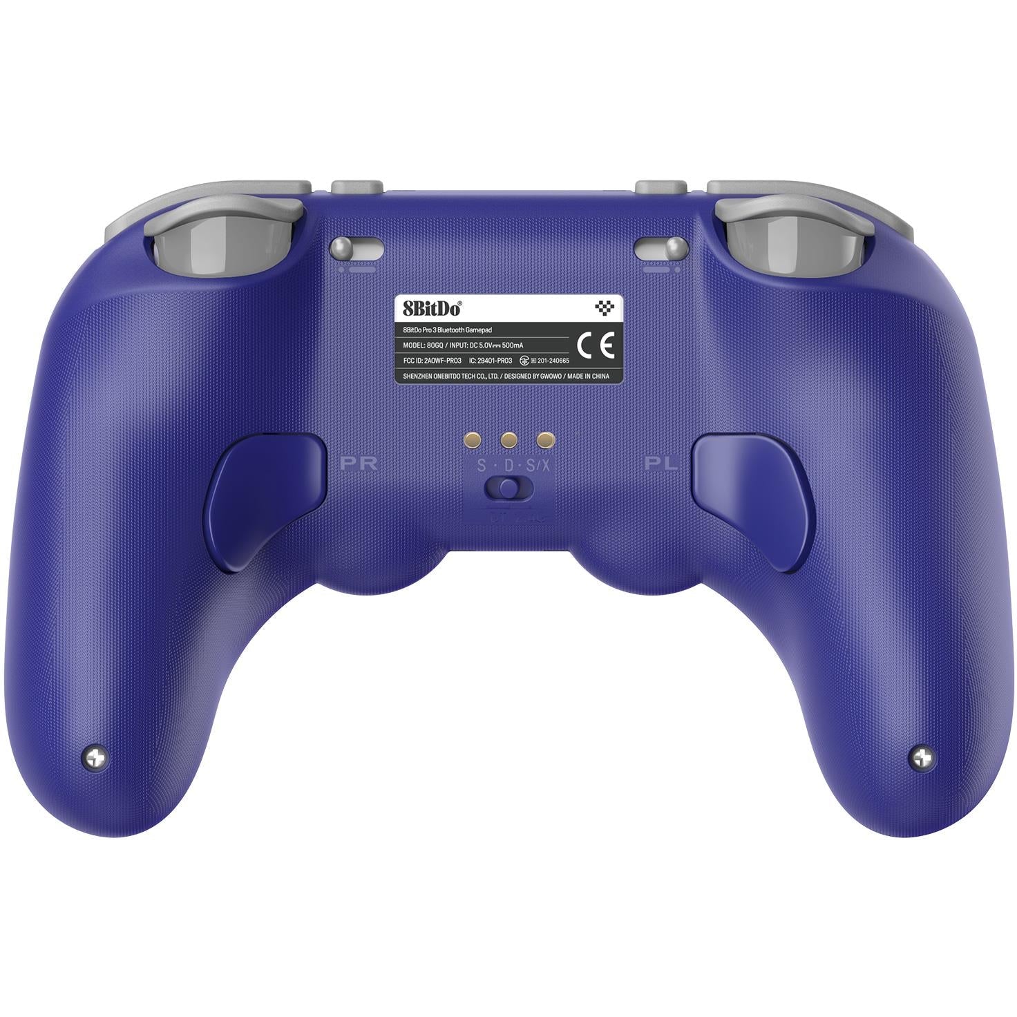 8BitDo Pro 3 Bluetooth gamepad in purple with charging dock, image 4 - Electronic Gaming Accessories at Tech Supply Shed NZ