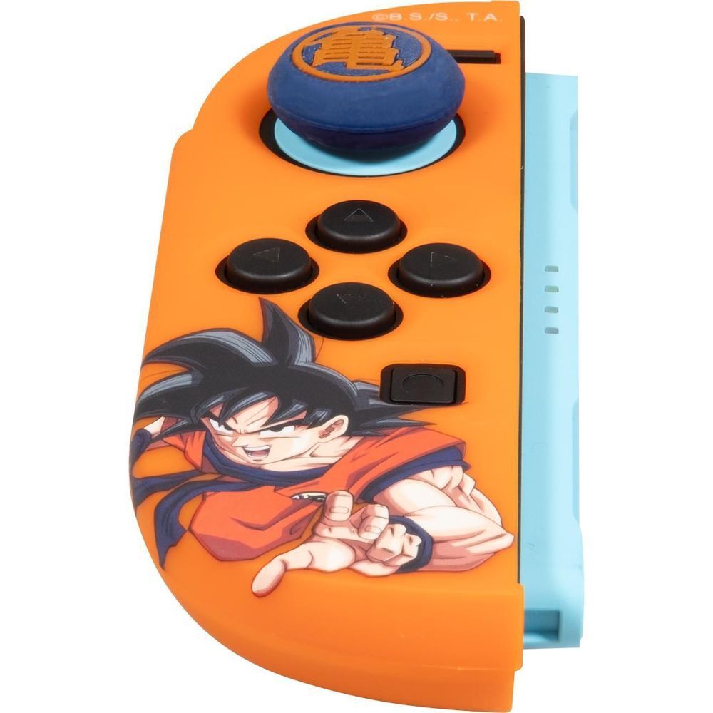 Orange Blade controller front view with four buttons and Goku artwork