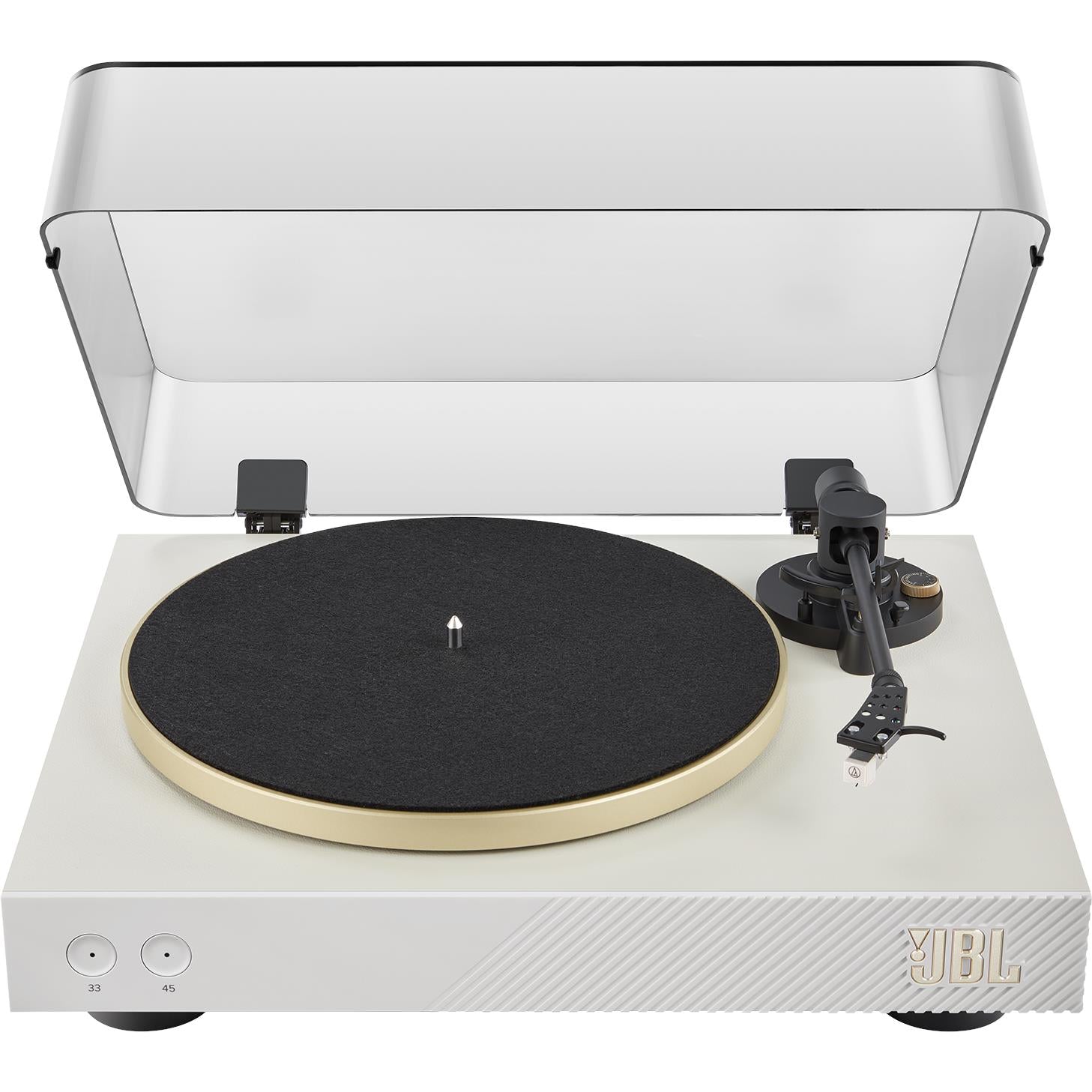 JBL Spinner BT Bluetooth Turntable (White/Gold)