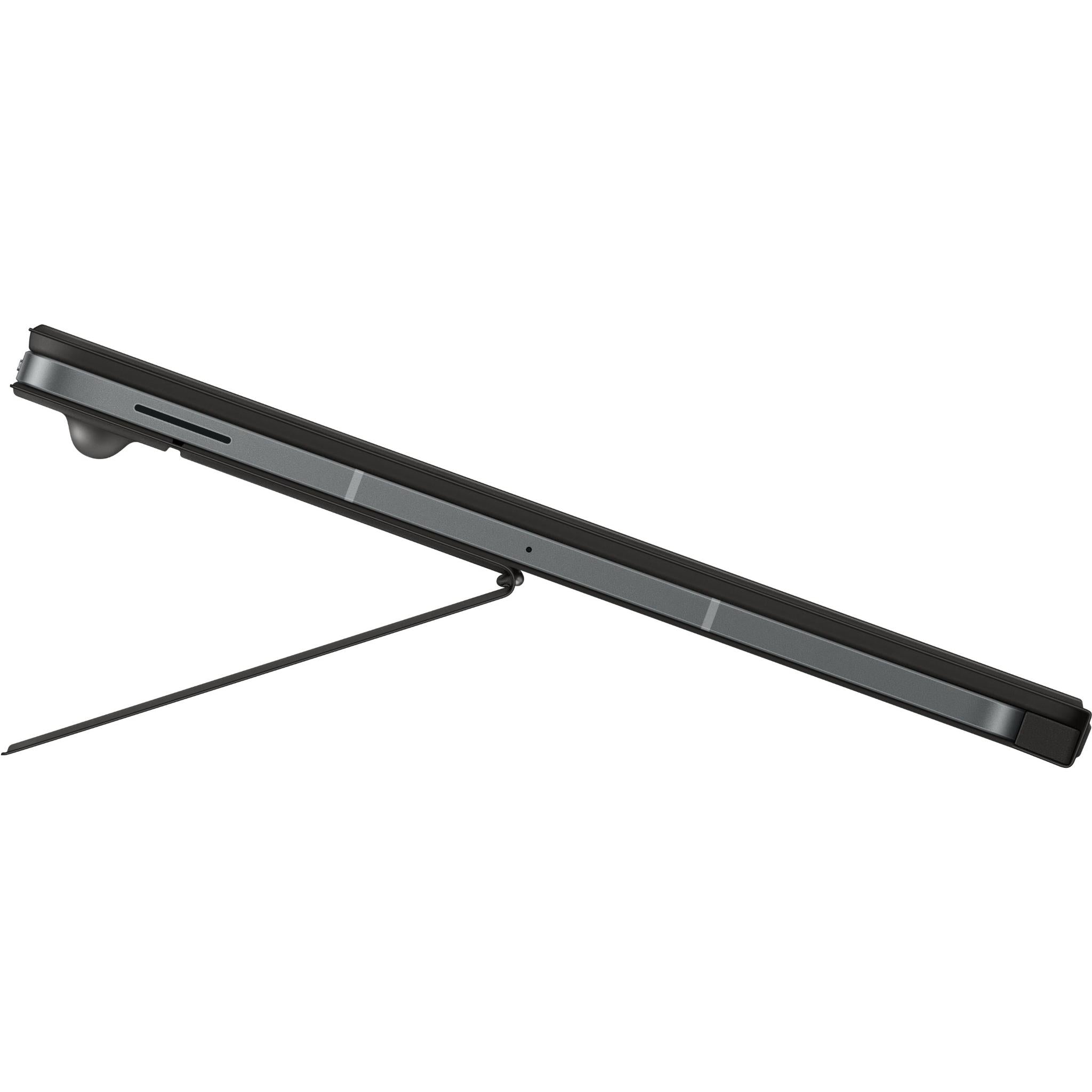 Black kickstand section and tablet case edge with hinge mechanism visible