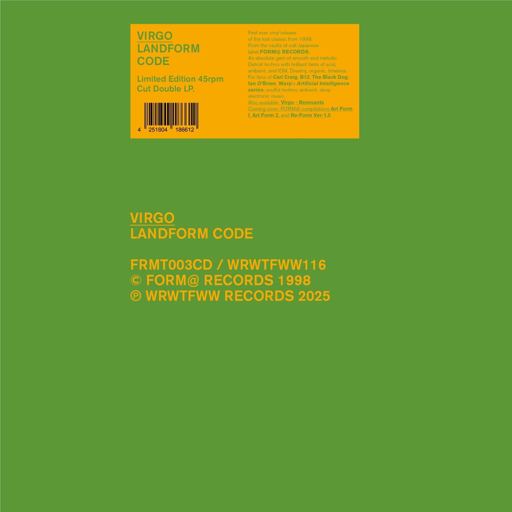 Landform Code (Vinyl) - By: Virgo