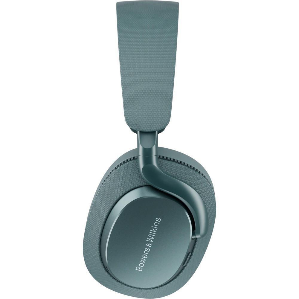 Frost blue over-ear headphones, headband underside and outer ear cup with logo