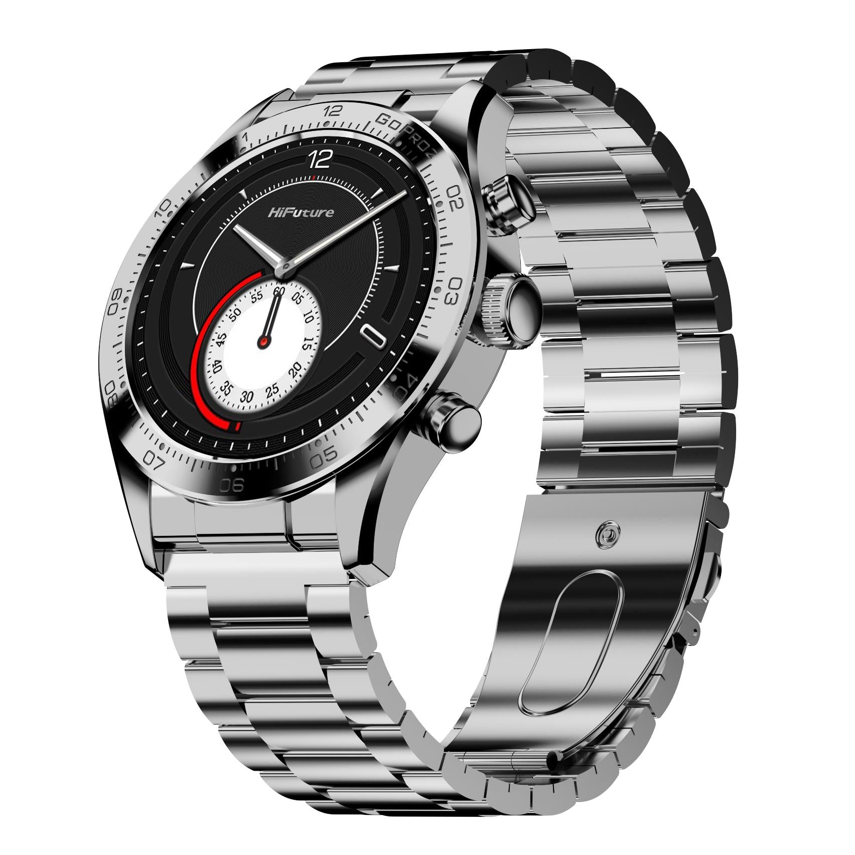 HiFuture Go Pro2 stainless steel AMOLED smart watch in silver - Smart Watches at Tech Supply Shed NZ