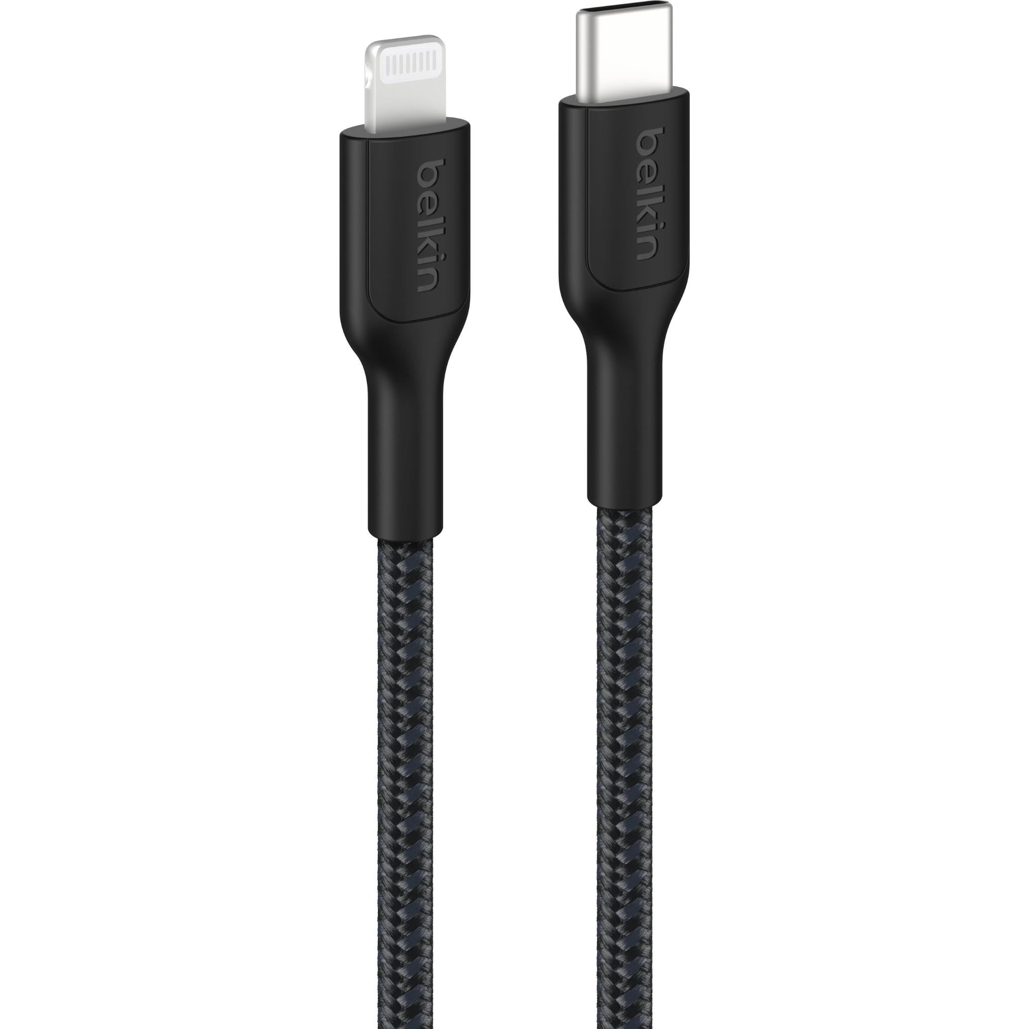 Belkin BoostCharge Braided USB-C to Lightning Cable [1m] (Black)