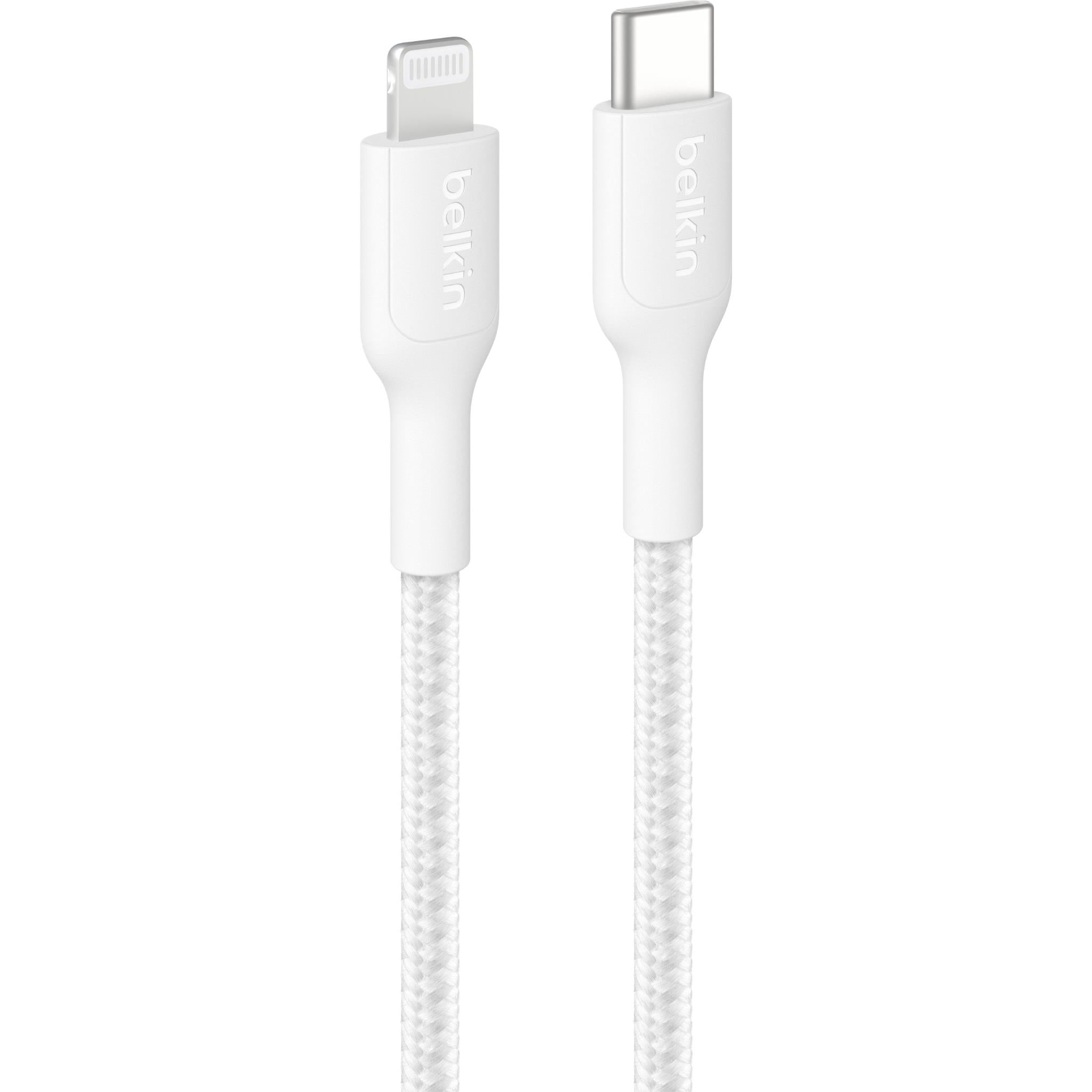 Belkin BoostCharge Braided USB-C to Lightning Cable [2m] (White)