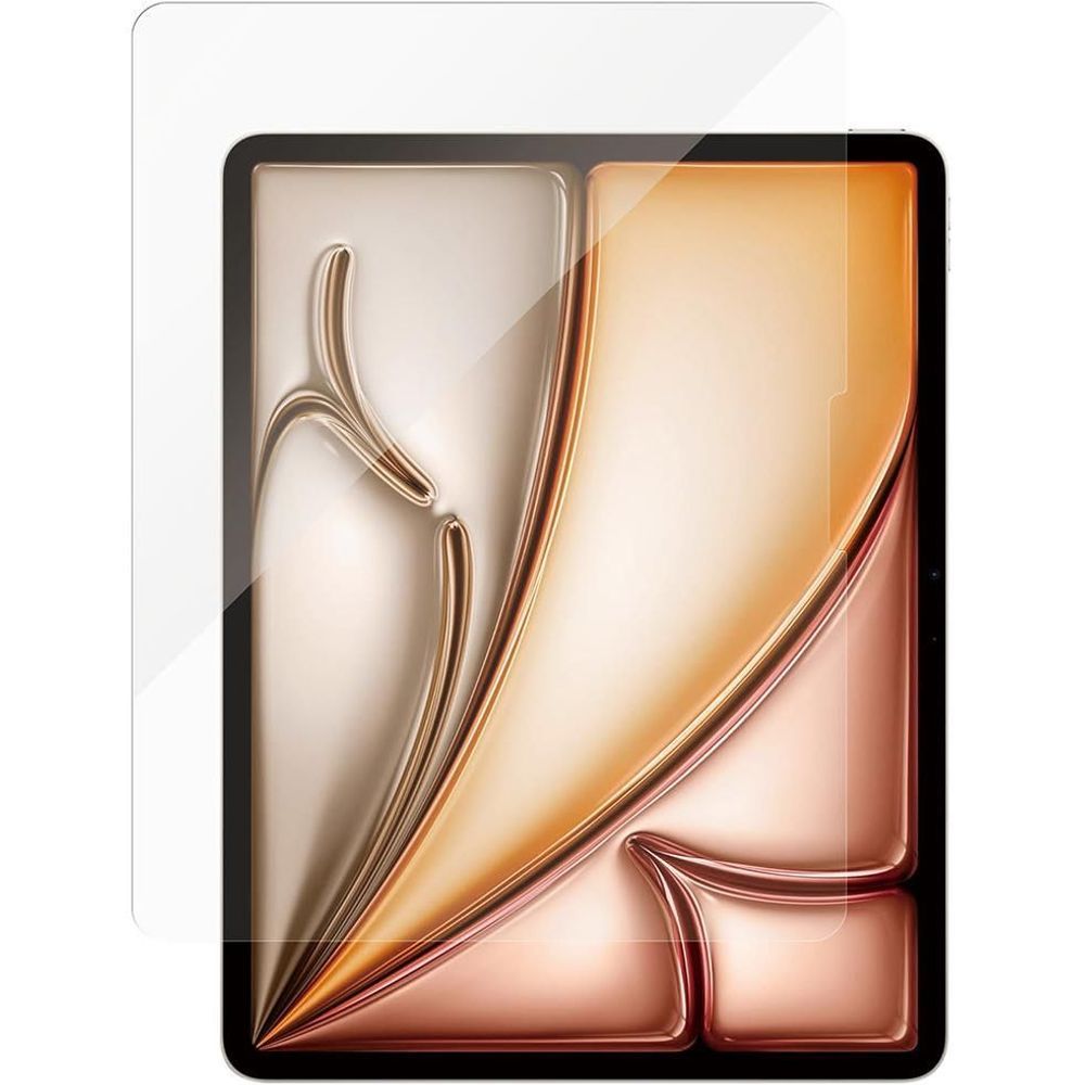 Clear ultra-wide fit screen protector for iPad Pro 13-inch, rounded edge glass panel