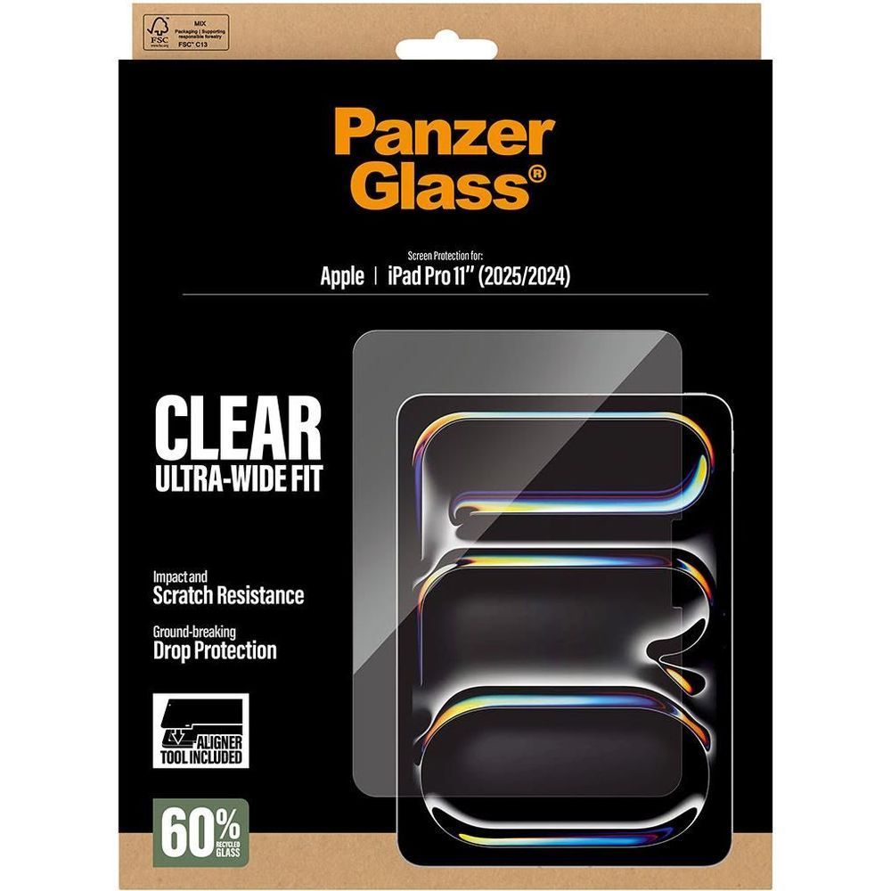 PanzerGlass Clear ultra-wide fit screen protector for iPad Pro 11-inch, package front