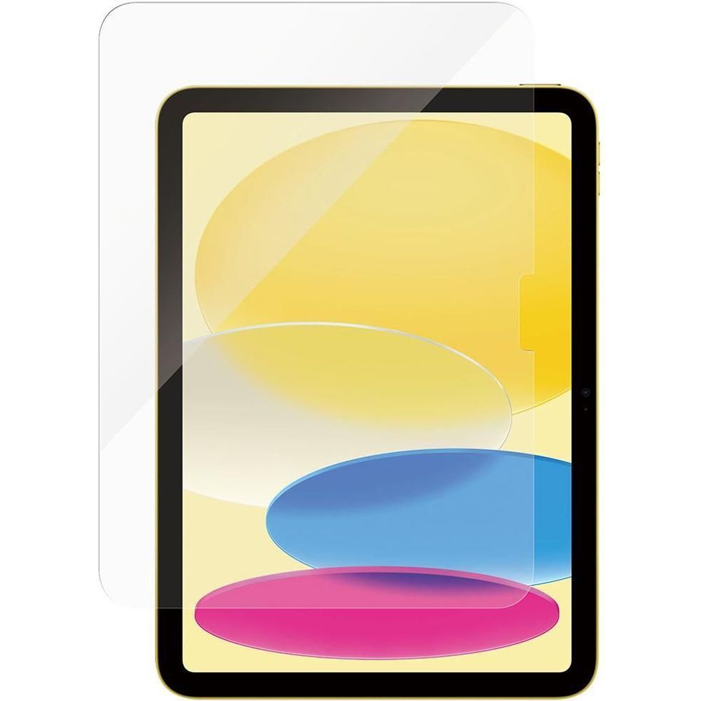 Clear screen protector for iPad tablet, ultra-wide fit with rounded edge overlay