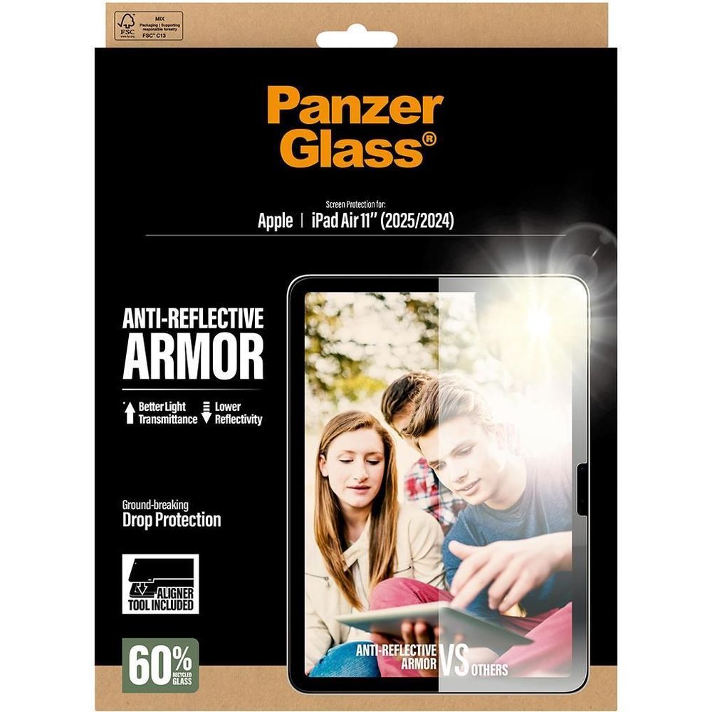 PanzerGlass anti-reflective Armor screen protector for iPad Air 11in, retail package