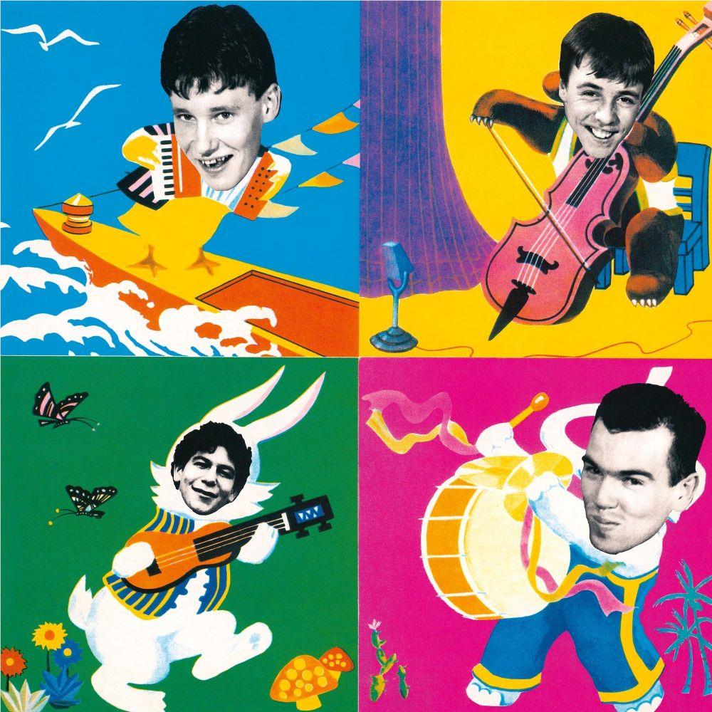 Chicken Rythms (2025 Reissue) album cover with smiling man holding instruments collage