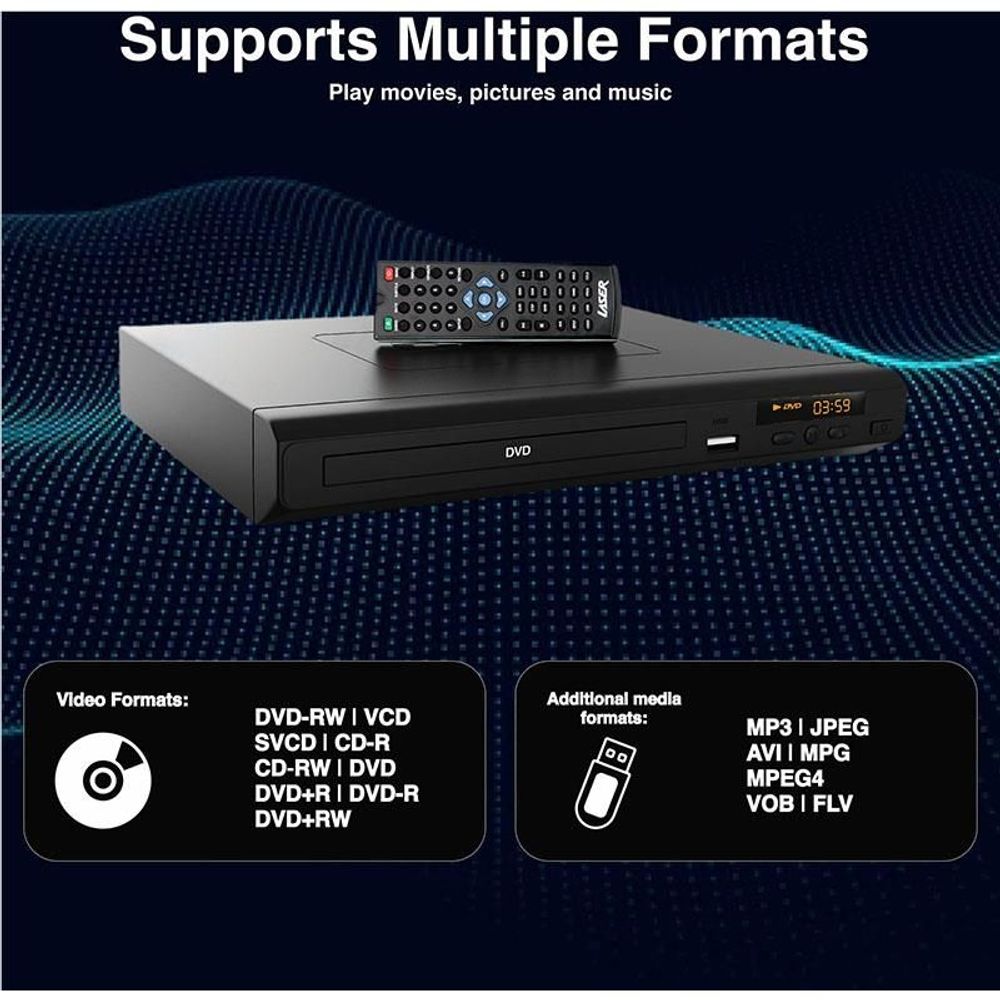 Laser Multi Region DVD Player with HDMI & USB