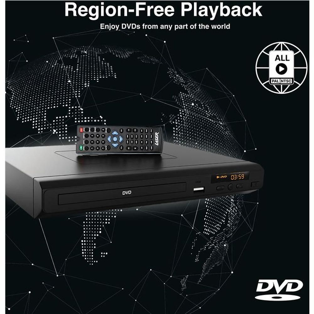 Laser Multi Region DVD Player with HDMI & USB