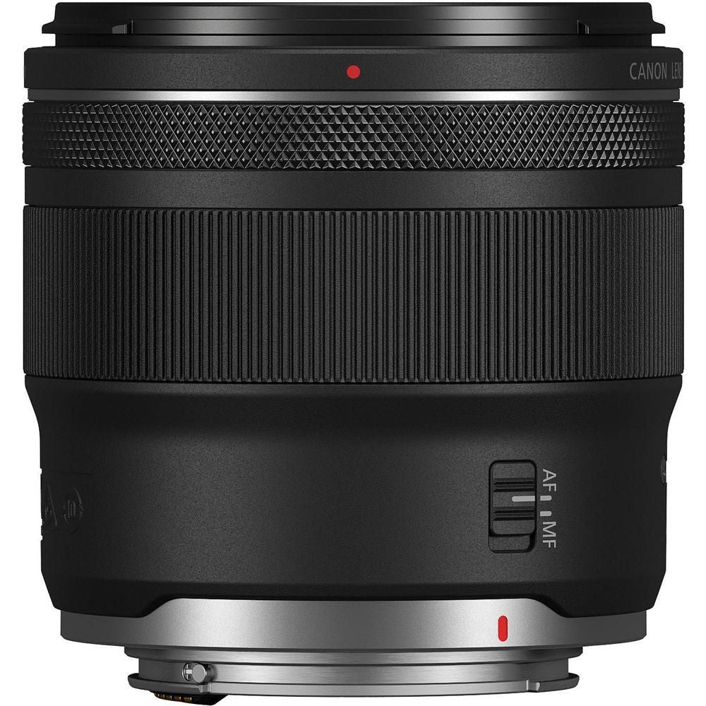 Canon RF 45mm f/1.2 STM lens rear with AF/MF switch and metal mount ring