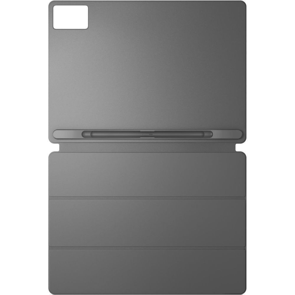 Lunar grey folio case with front cutout and folded protective cover