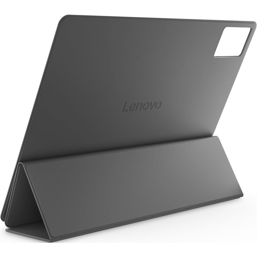 Lunar grey Lenovo folio case with stand set for tabletop viewing