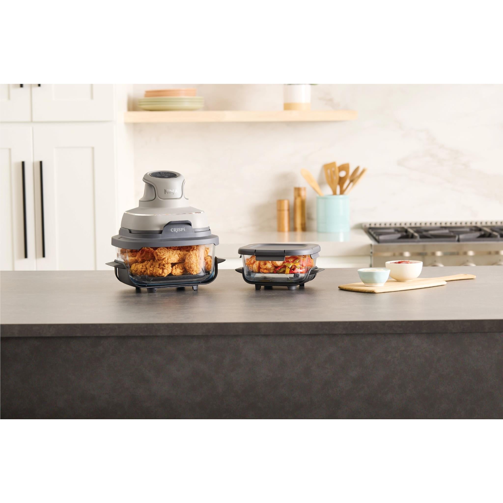 Ninja Crispi 4-in-1 portable glass air fryer in Stone, image 11 - Air Fryers at Tech Supply Shed NZ
