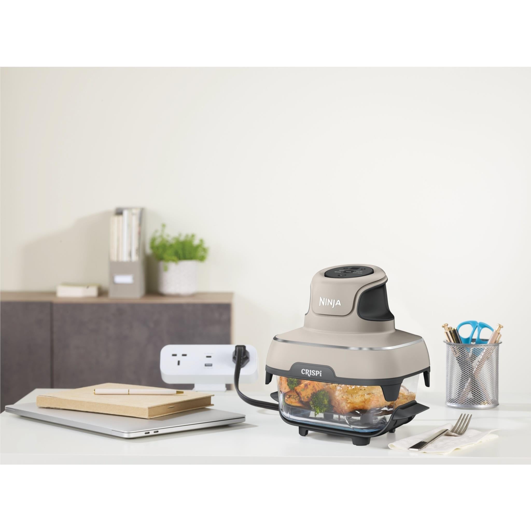 Ninja Crispi 4-in-1 portable glass air fryer in Stone, image 12 - Air Fryers at Tech Supply Shed NZ
