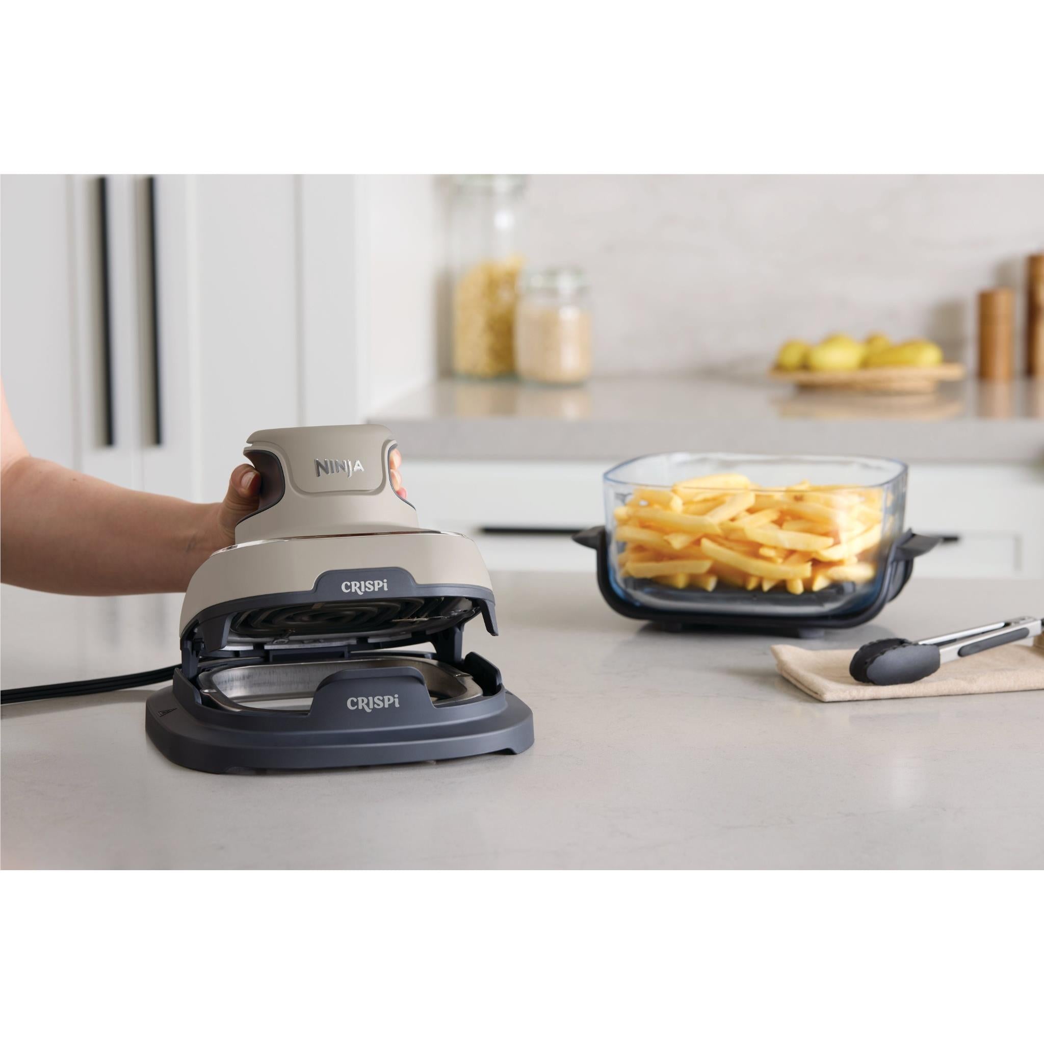 Ninja Crispi 4-in-1 portable glass air fryer in Stone, image 8 - Air Fryers at Tech Supply Shed NZ