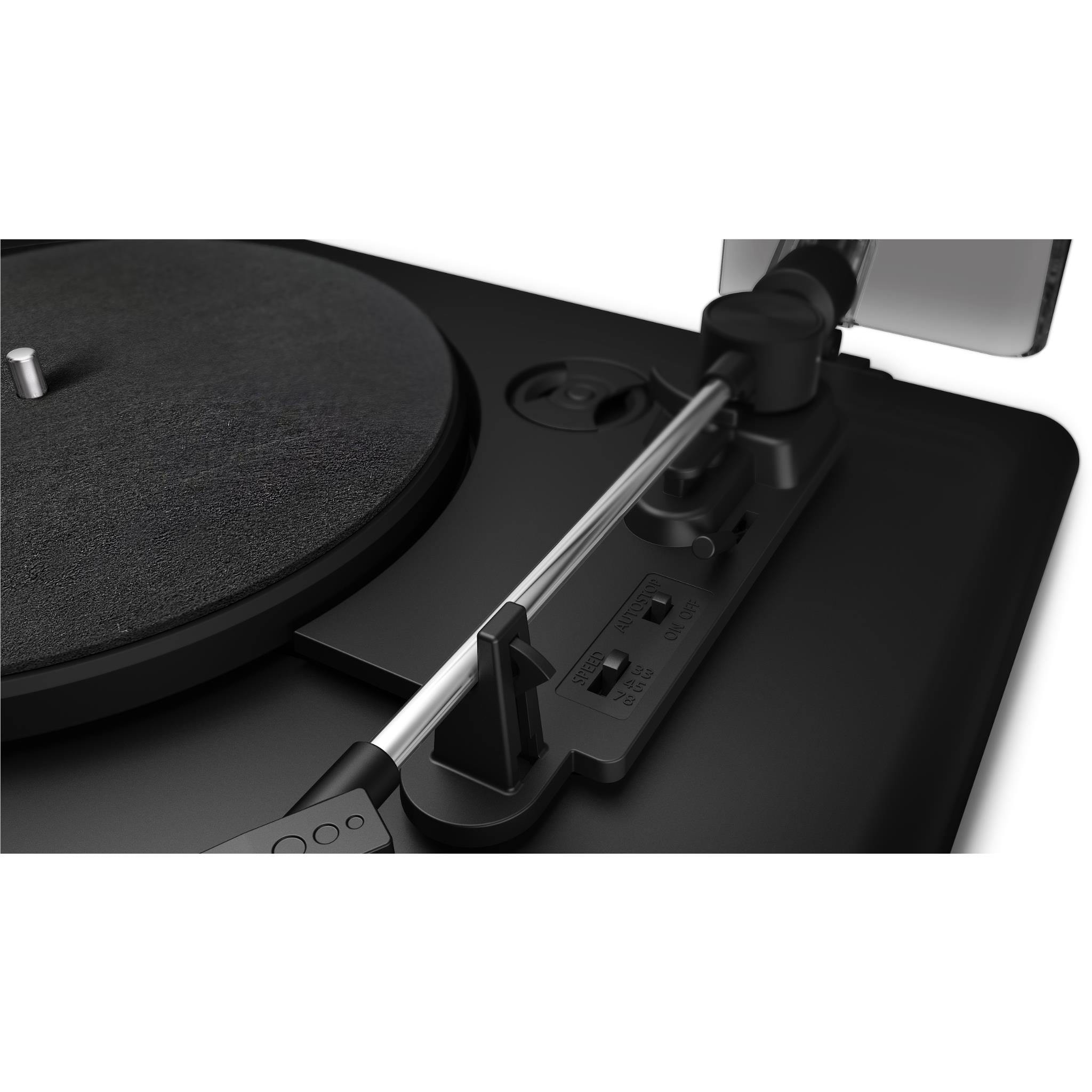 Philips The Stevie black retro Bluetooth turntable with built-in speakers, image 12 - Turntables at Tech Supply Shed NZ