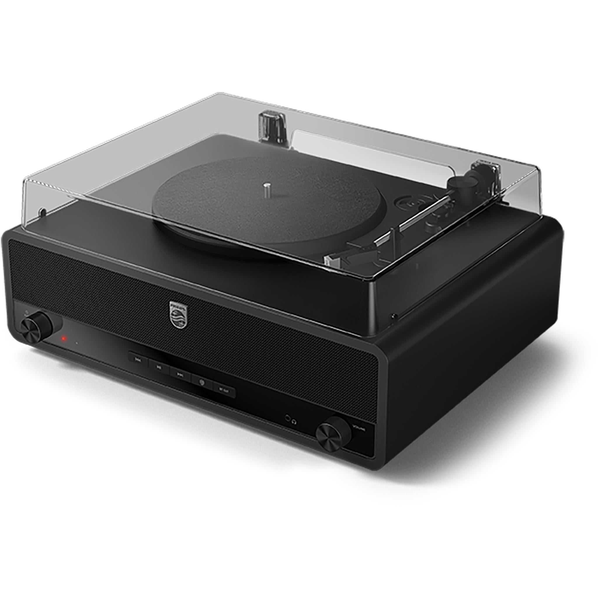 Philips The Stevie black retro Bluetooth turntable with built-in speakers, image 3 - Turntables at Tech Supply Shed NZ