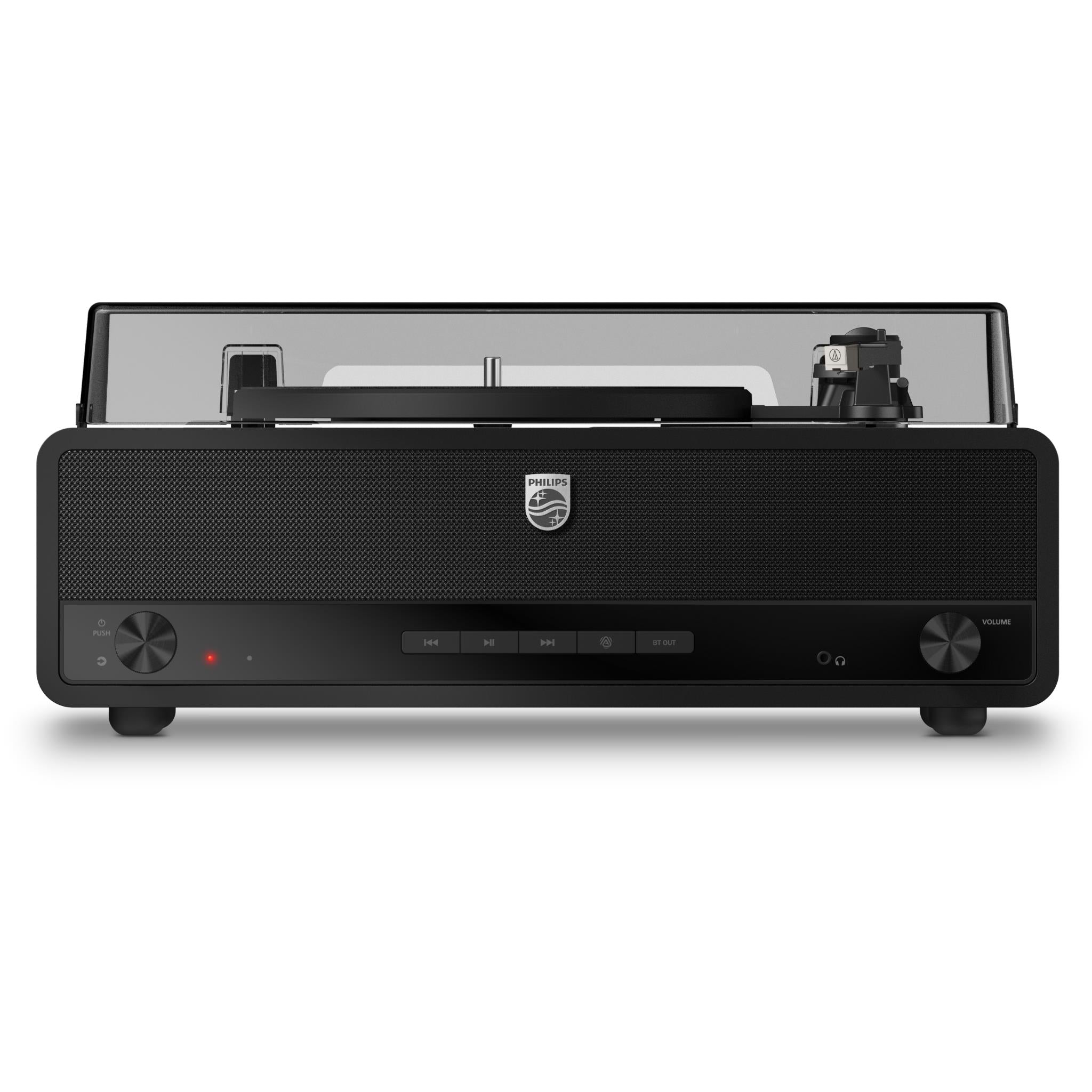 Philips The Stevie black retro Bluetooth turntable with built-in speakers, image 6 - Turntables at Tech Supply Shed NZ