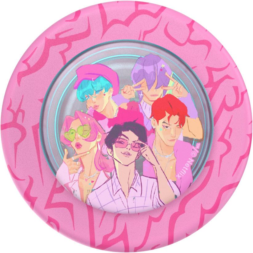 K-Pop Demon Hunters x PopSockets PopGrip MagSafe (Saja Boys)