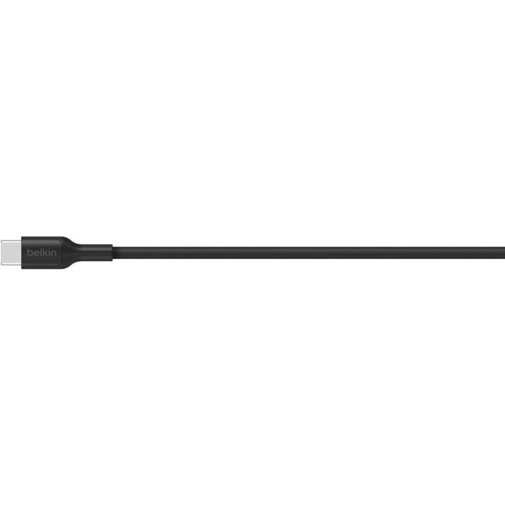 Belkin black USB-C to USB-C cable, left connector and cable length