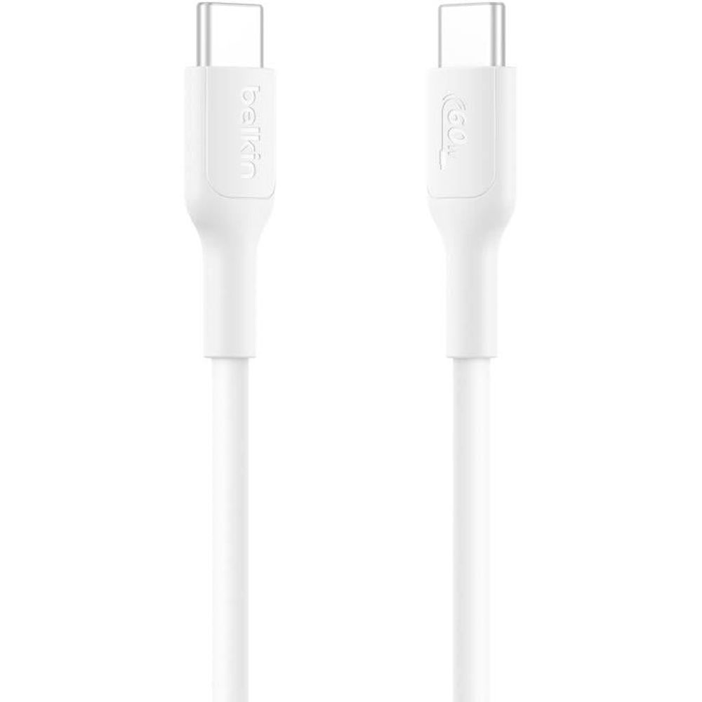 Belkin USB-C to USB-C 60W cable, white, 2m, two straight ends