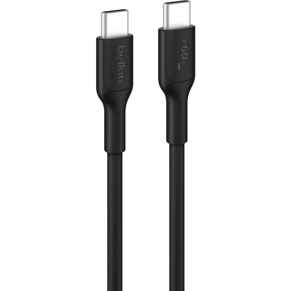 Black USB-C to USB-C cable, two connectors shown front view