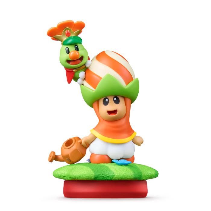 Nintendo amiibo Poplin & Prince Florian character figure with green hat, on base