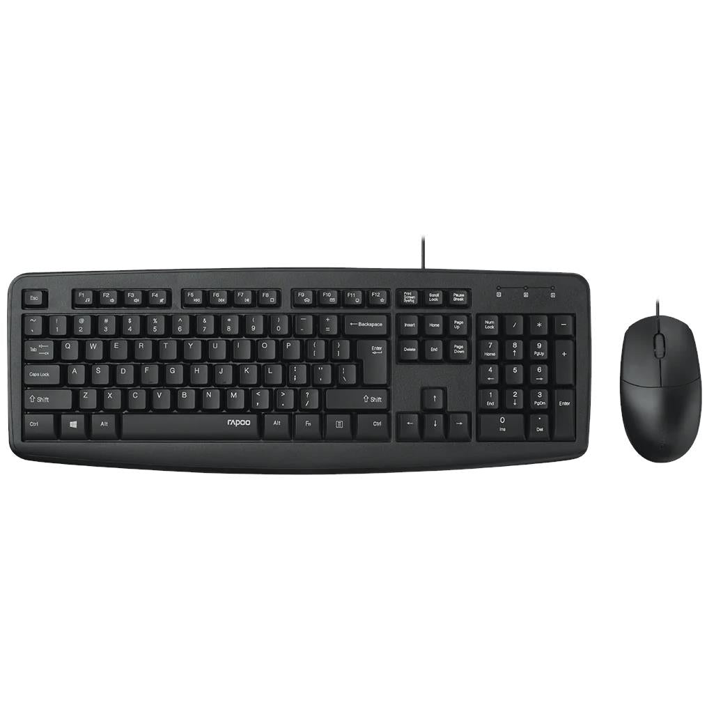 Rapoo NX1600 Wired Mouse & Keyboard Combo (Black)