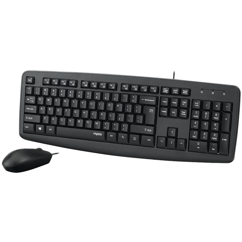 Rapoo NX1600 Wired Mouse & Keyboard Combo (Black)