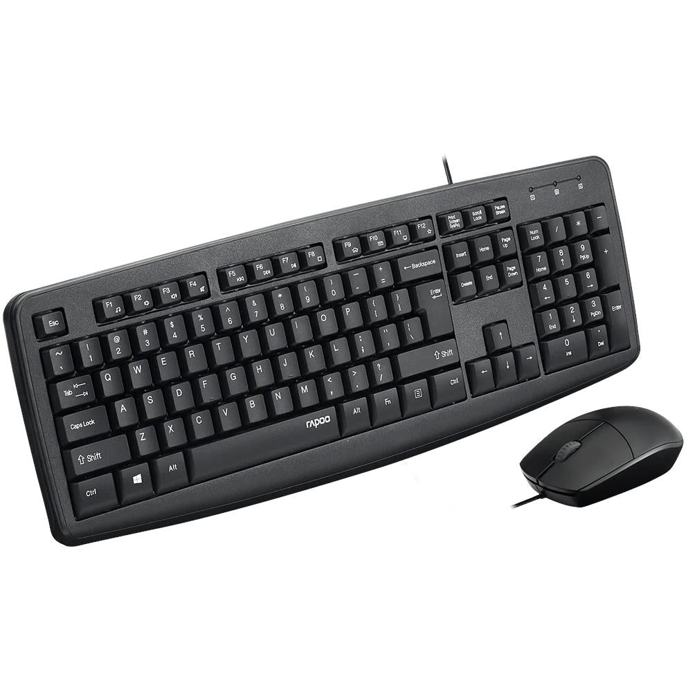 Rapoo NX1600 Wired Mouse & Keyboard Combo (Black)