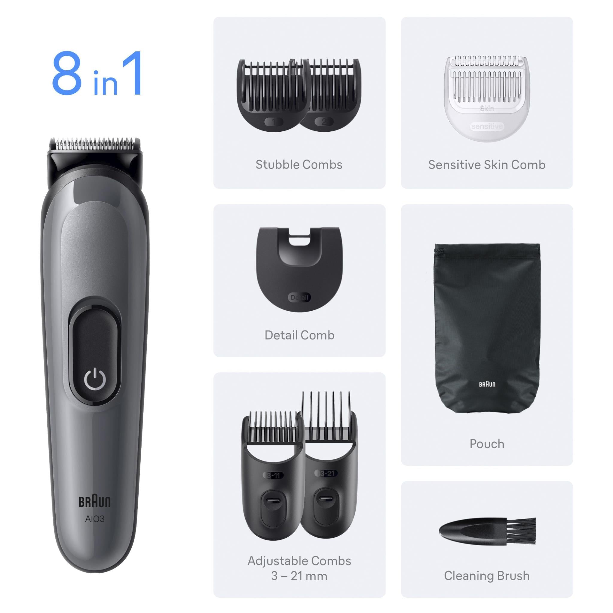 Braun AIO3540 Series 3 8-in-1 Grooming Kit