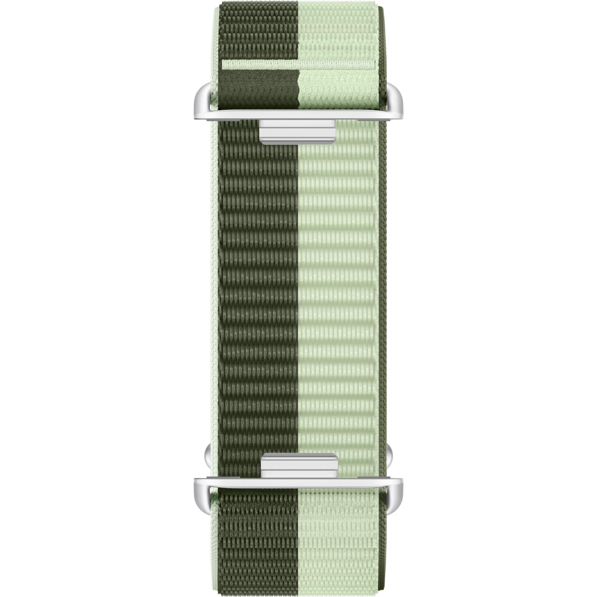 Huawei Watch Fit nylon replacement strap in dark green and light green, image 2 - Smart Watches at Tech Supply Shed NZ