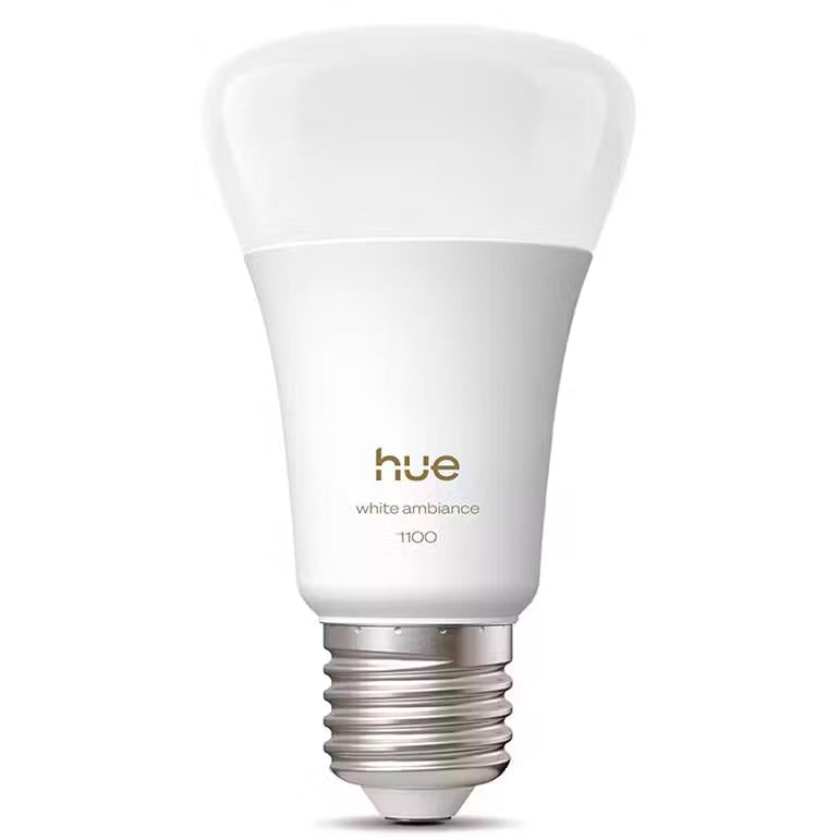 Philips Hue white ambiance smart bulb with E27 screw base, off state.