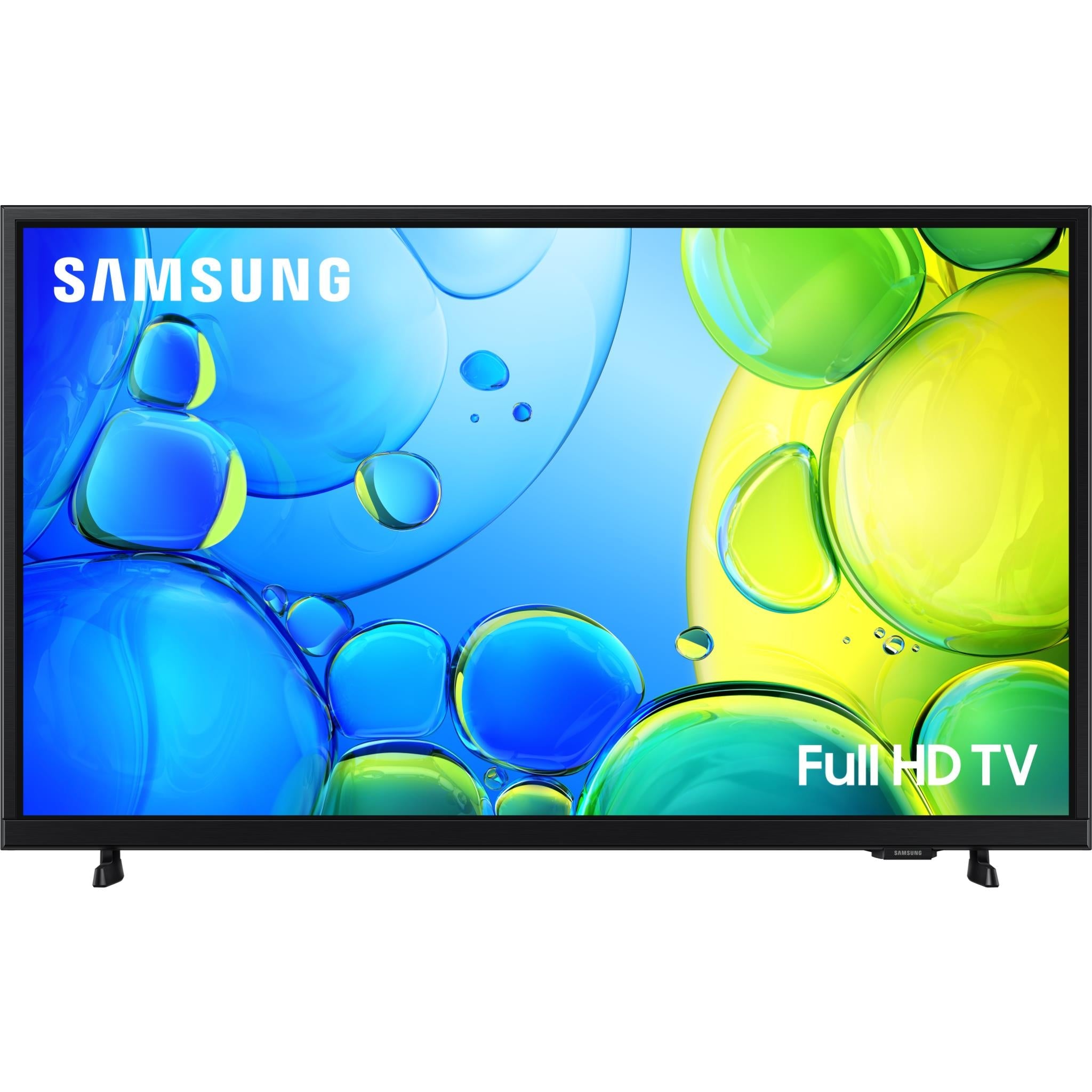 32-inch Full HD Smart LED TV with black bezel and pedestal stand