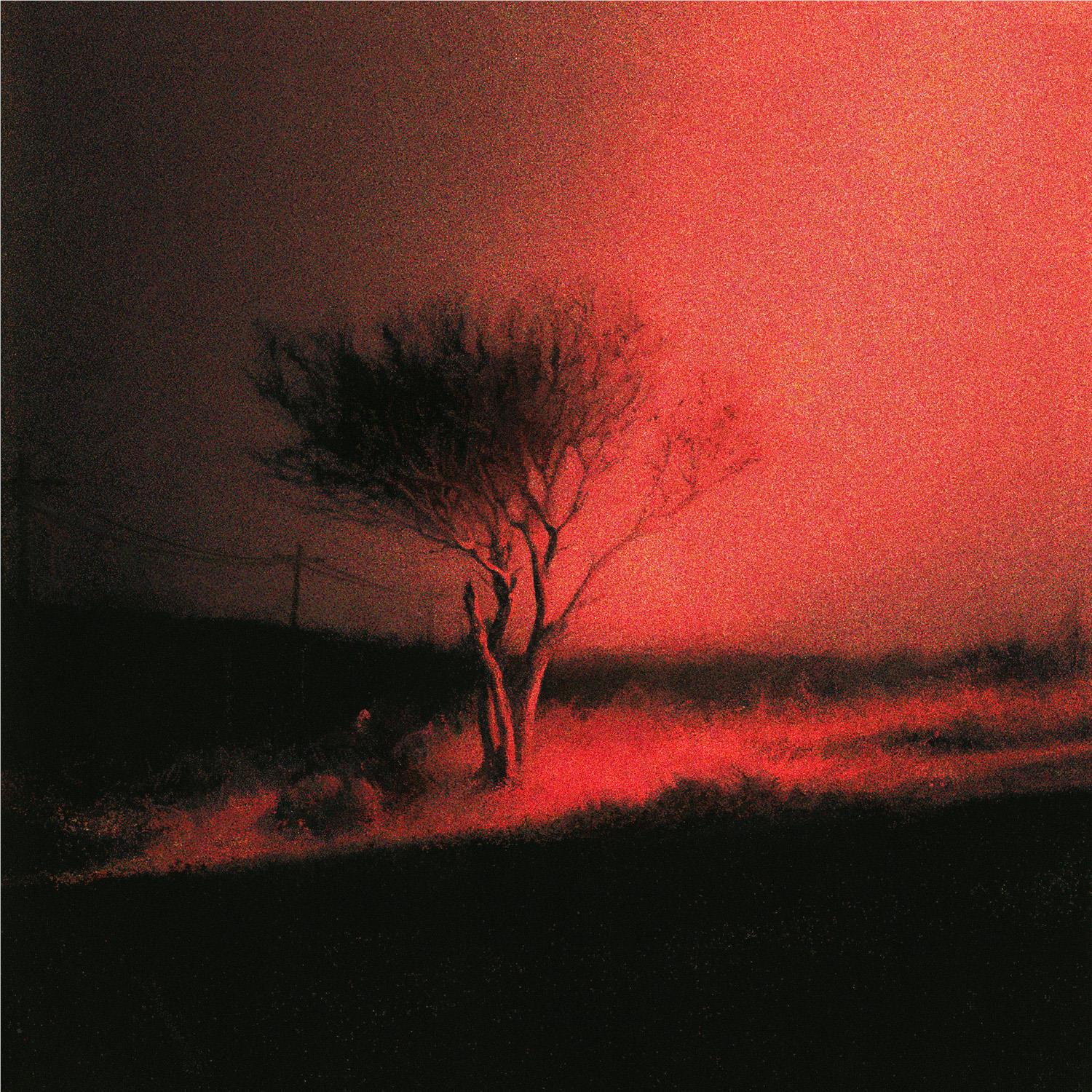 Album artwork featuring a lone tree silhouette against a red-orange sky